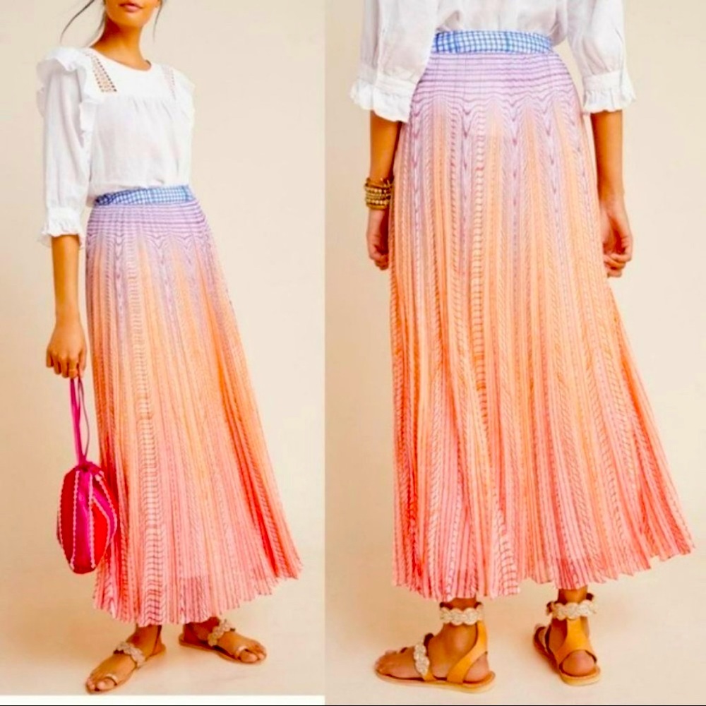 Anthropologie Geisha Designs Dawn Maxi Skirt beautiful flowy gorgeous!